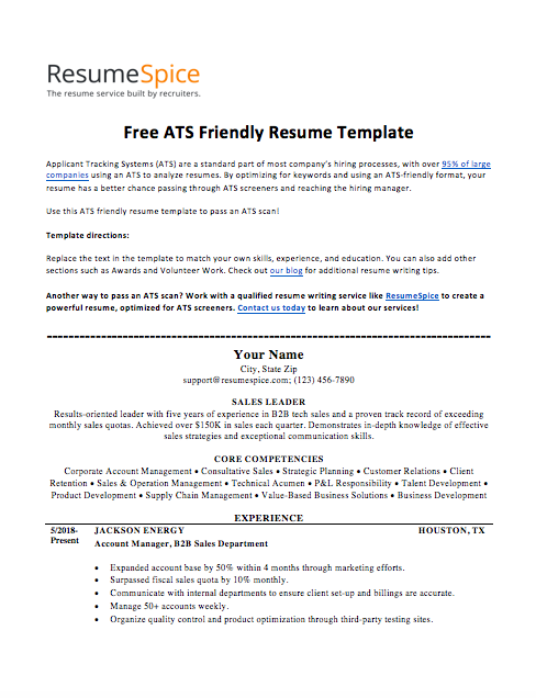 Free Ats Friendly Resume (1) - Resumespice Skills for Resume