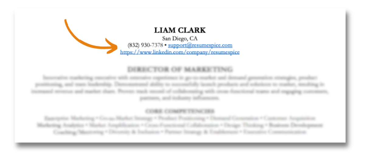 Highlighting Your Contact Information on Your Resume