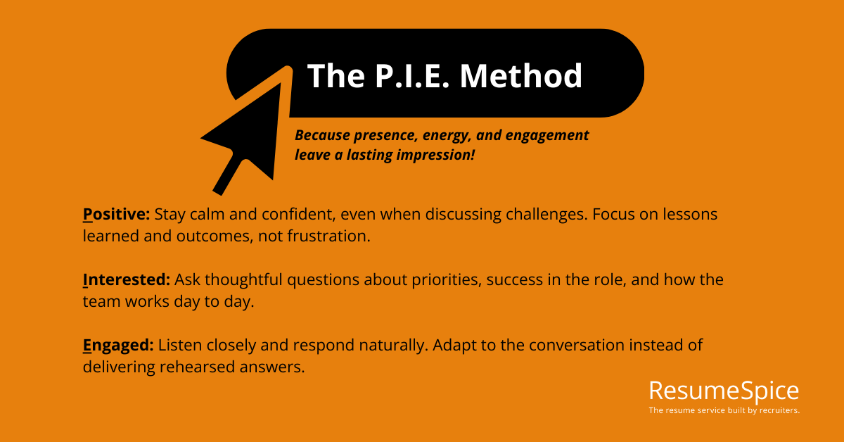 Remember P-I-E: Positive, Interested, Engaged