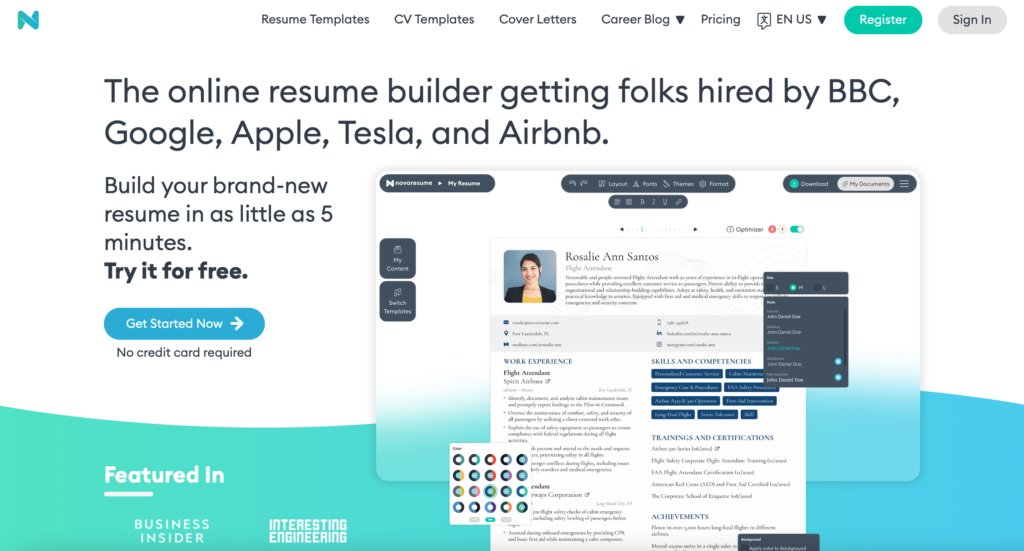 Novoresume - Resumespice Novoresume