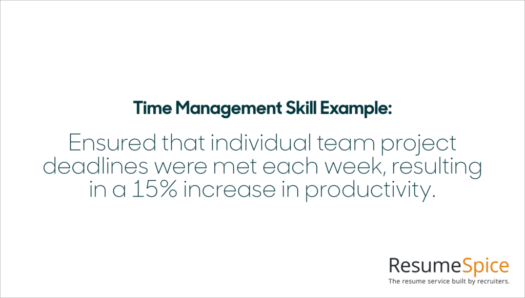 Timemanagement - Resumespice Time Management Skills