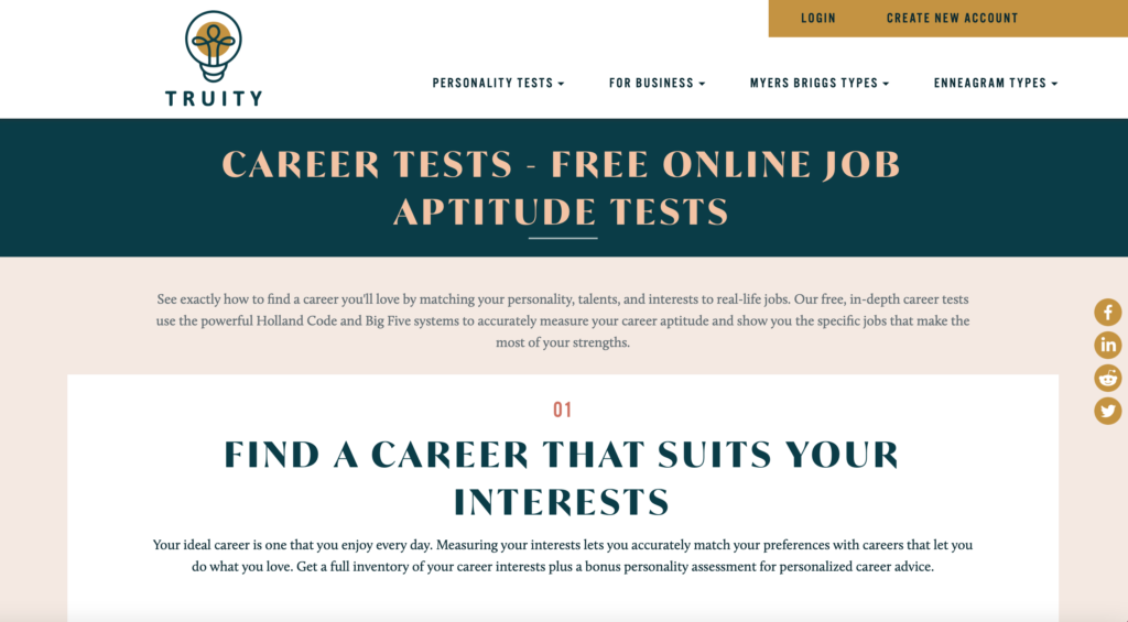 Truity Career Tests